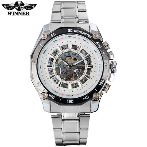 WINNER Men's Stainless Steel Casual Watch