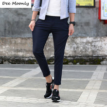 Men Slim Straight Casual Ankle Pants
