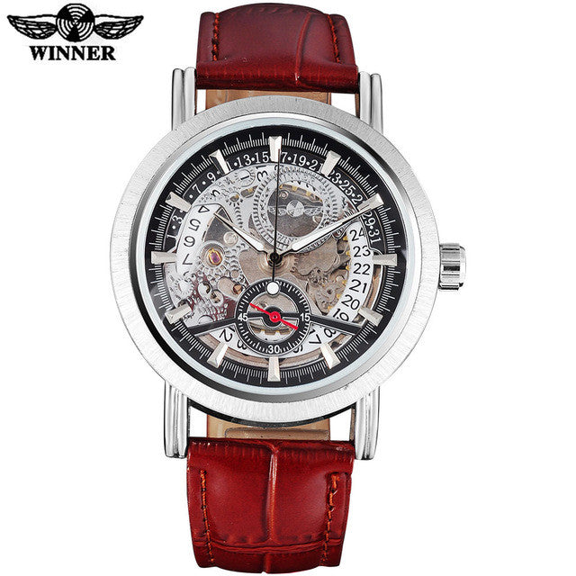 WINNER Men's Casual Leather Strap