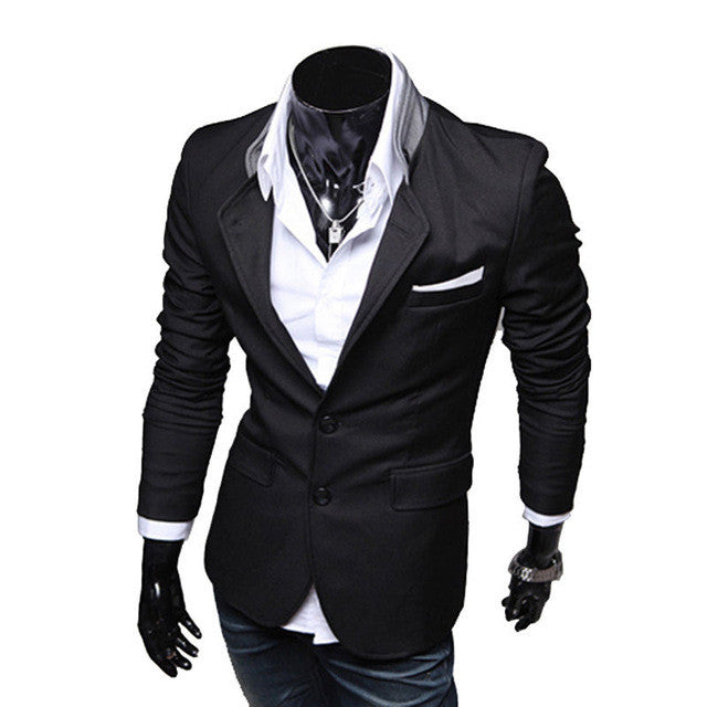 Men's Two Button Casual Slim Fit Jacket