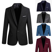 Men's Fashion Slim Fit Formal One Button Suit Blazer