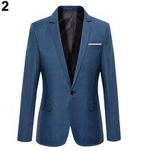 Men's Fashion Slim Fit Formal One Button Suit Blazer