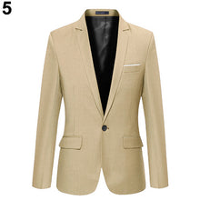 Men's Fashion Slim Fit Formal One Button Suit Blazer