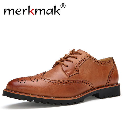 Vintage Leather Men's Shoes Business Formal