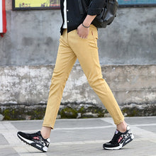 Men Slim Straight Casual Ankle Pants