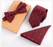 Necktie, Pocket Square Towel & Bow Tie Set