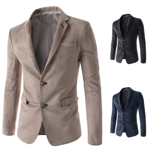 Men's Suede Suit Jacket